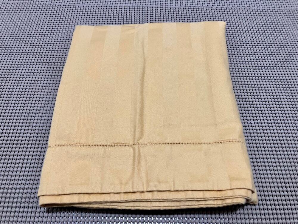 Charter Club King Pillowcase Sham 100% Pima Cotton Gold Stripe Portugal